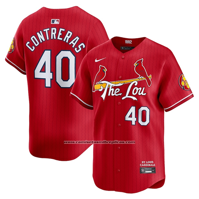 Camiseta Beisbol Hombre St. Louis Cardinals Willson Contreras 2024 City Connect Limited Rojo